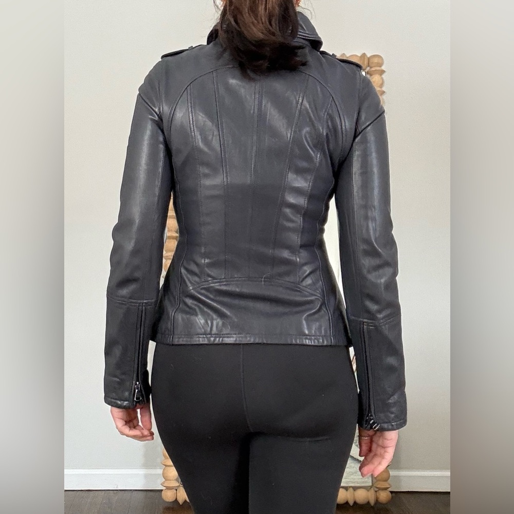 Mackage Lamb Leather Motorcycle Jacket - Picture 4 of 15
